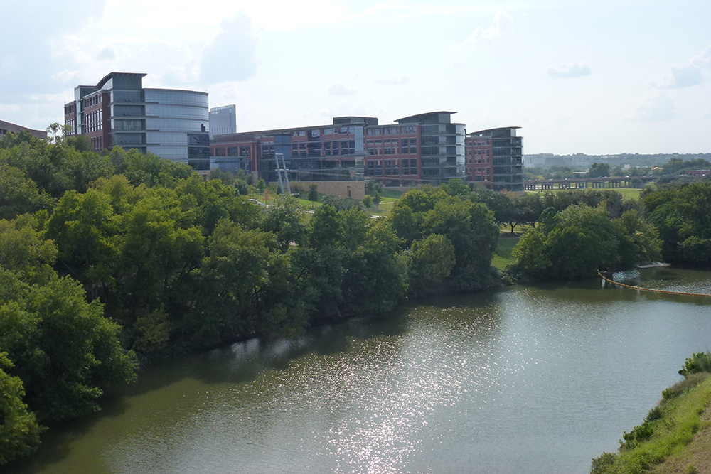 Trinity River, Fort Worth, Texas. The role of the river was transformed.