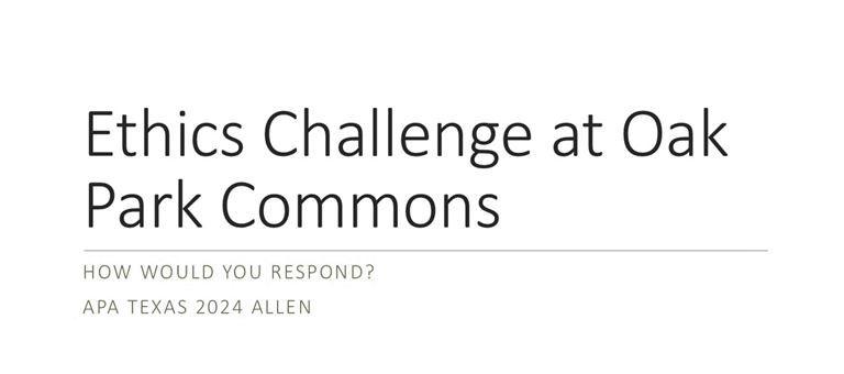Ethics Challenge at Oak Park Commons