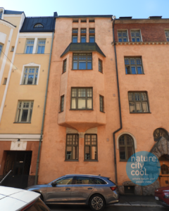 Housing flats in the Art Nouveau neighborhood centered on Luotsikatu Street