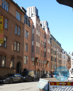 Housing flats in the Art Nouveau neighborhood centered on Luotsikatu Street