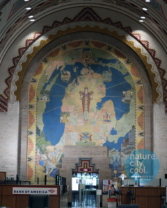 Art Deco details of Guardian Building, completed for the Union Trust Company in 1929